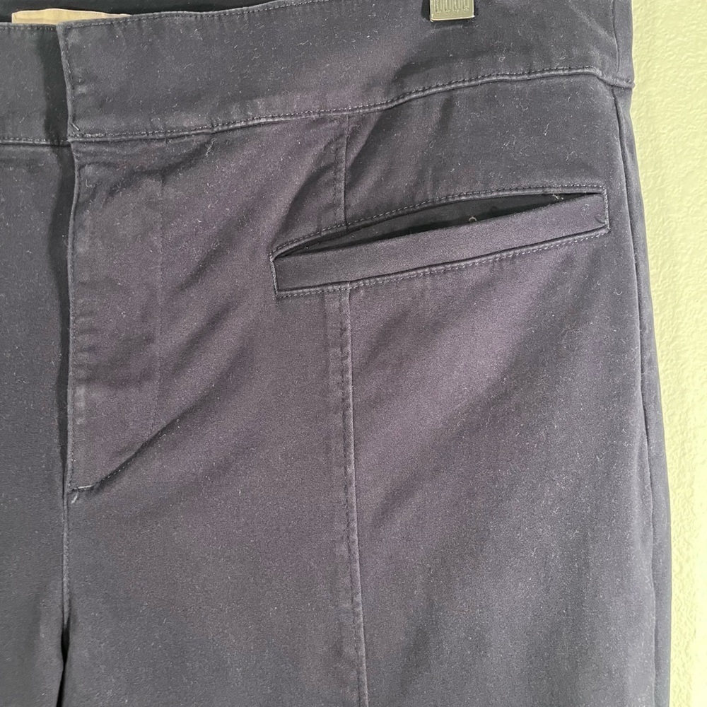 LOFT Dark Blue Trousers straight leg style pockets in front and back women’s 12 - Picture 9 of 13